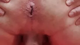 Dildo in used asshole