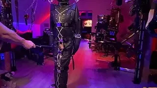 Schwanz- und Hodenfolter für Sklaven in Bondage