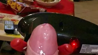 Cumshot in slowmotion Massager
