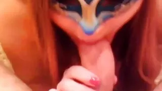 Little blonde girl sucking