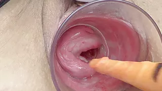 Japanese Milf Cervix Fucking with German Real Penis Dildo