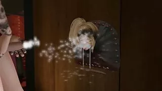 Falara wird gefickt und gedemütigt in Glory Hole Second Life