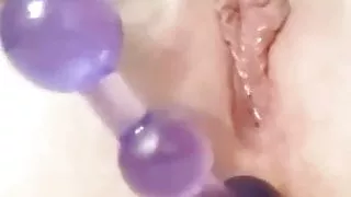 Roxy fucker her ass with toys. Lee finishes with anal creamp