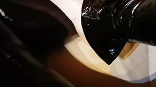 Shein Shiny Latex Pvc Vinyl Rubber Pants Leggings