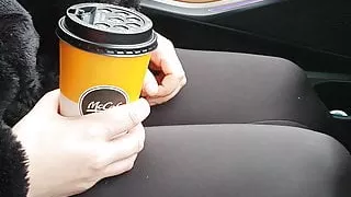 Lebanese girl with hijab has sex in the BMW 3 series