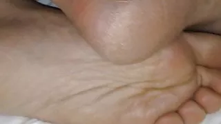 Wife night time feet. No cumshot