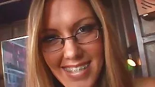 Stepdaughter In Glass And Braces Gets Fucked