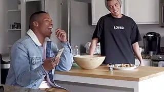 fuck him in the ass while he fucks her pussy