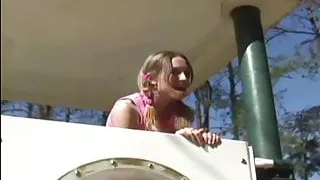 Watch me showing a little pink at the park