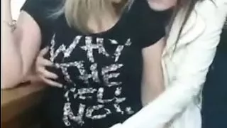 Coworker loses bet and gets Touched by her friend