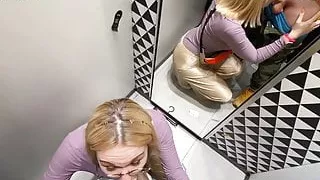 Sucked a guy in a fitting room