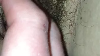 Irish wife hairy pussy closeup