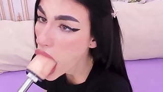 deep throat a fucking machine