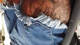 My girlfriend at the shops