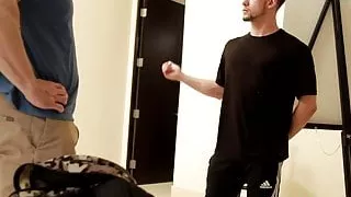 Gay hunk gets ass creampied