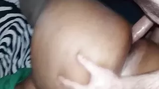 Big Red Amazon gettin her cheeks clapped from back again