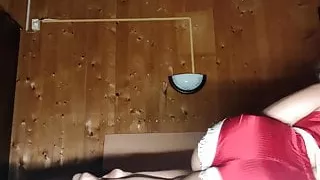 Hot bunny girl strips and pleasures herself