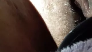 Wifey teasing her fat pussy