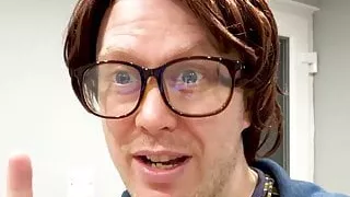 Leeds nerds get sucked by busty inked Brit