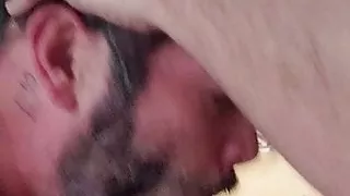 Married Sissy sucks cock