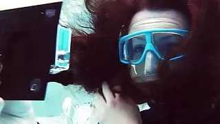 Hot underwater pool masturbation of Emi Serene