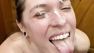 She Loves Cum On Her Face !!