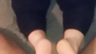 Bbw big ass eva give great footjob