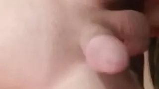 Young boy riding his big toy