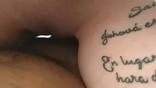 a morning creampie after the shower with stepdaughter