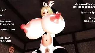 Hucow Clara Endurance Training Bouncing Udders BDSM Tied