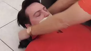 milf mistress bianca train her foot slave in foot smelling