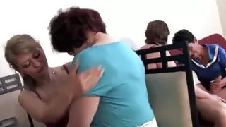 FOUR mature step moms fuck lucky boy