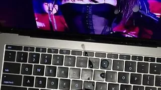 Sperma auf Hure Irene Nip Slip