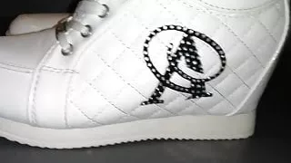 White sport shoes Lady L (video short version)
