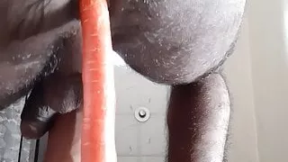 huge long carrot insertion