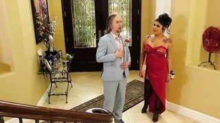 College trans babe celebrates graduation with steamy sex