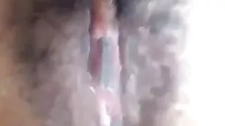 Wet hairy Asian pussy