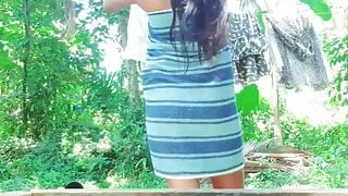 Outdoor masturbation, tease and piss. New video