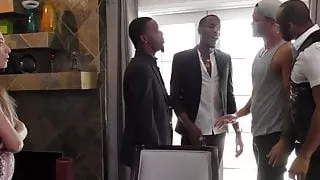 Dude gets gangbanged by bbcs