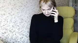 A slender woman shows her intimate places