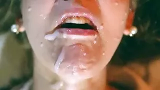 Drinking Cum from Condom