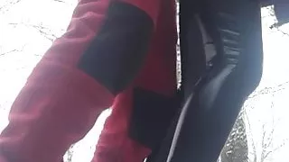 Laura On Heels, 2021, video of standing fucking in the snow