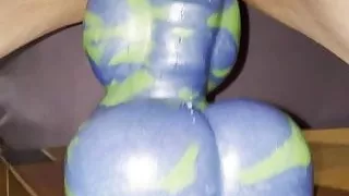 Wifey rides big blue