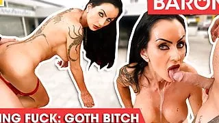 Mature Goth Sidney Dark enjoys some cock & cum! CamBaron.com