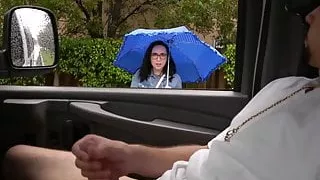 Helpless Scarlet is picked up by stranger and pays with sex