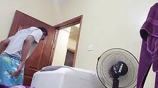 Horny stepsister left a camera in my bedroom for naked checking out