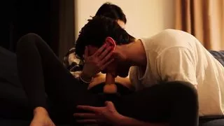 Mistress sked him to take it in his mouth and fuck