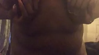 Play with my big brown nipples