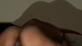 Her tight bubble ass riding on this dick