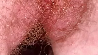 Black dildo fucking hairy pussy